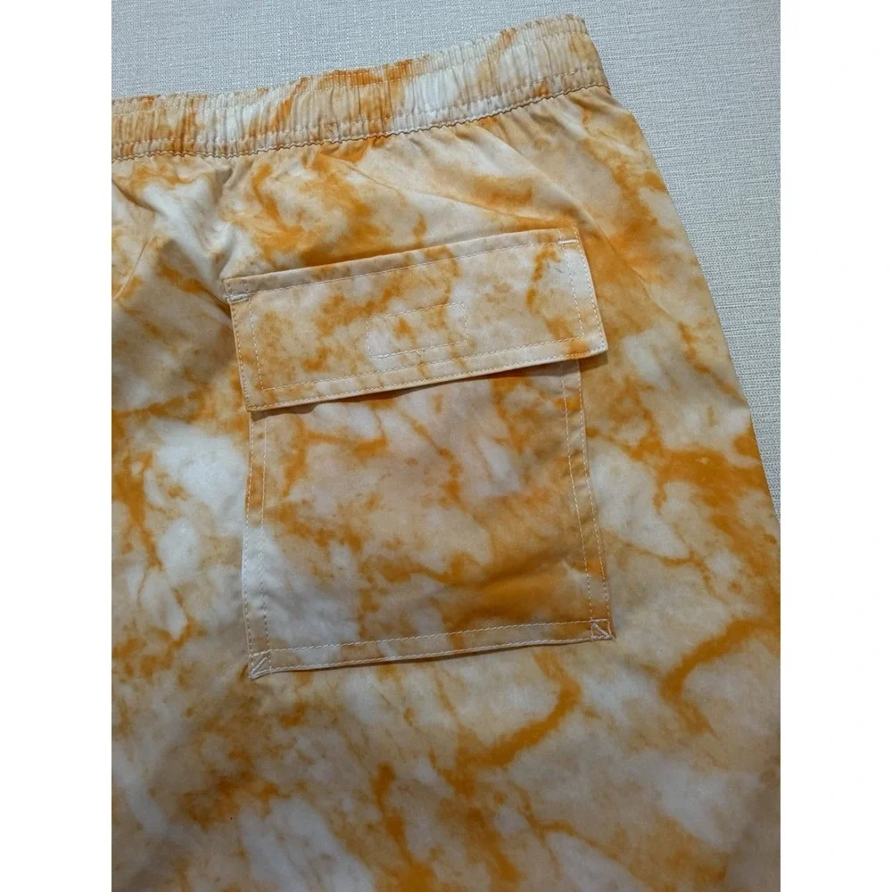 PSYCHO BUNNY Swim Trunks Mens XXXL Purple Shorts Hempstead Orange Soda